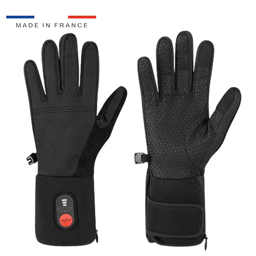 Gants chauffants fins noirs
