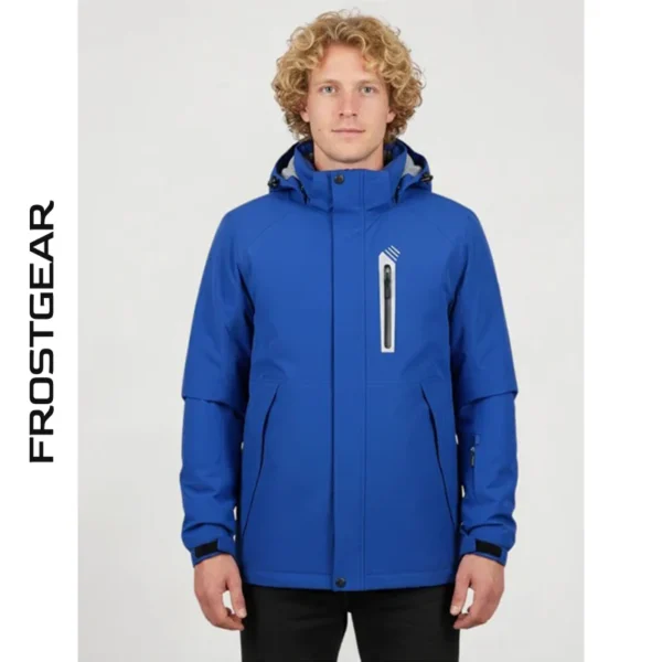 Veste chauffante parka bleue