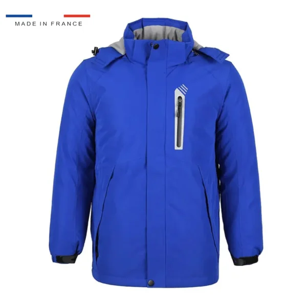 Veste chauffante parka bleue