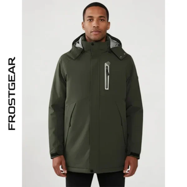 Veste chauffante parka kaki