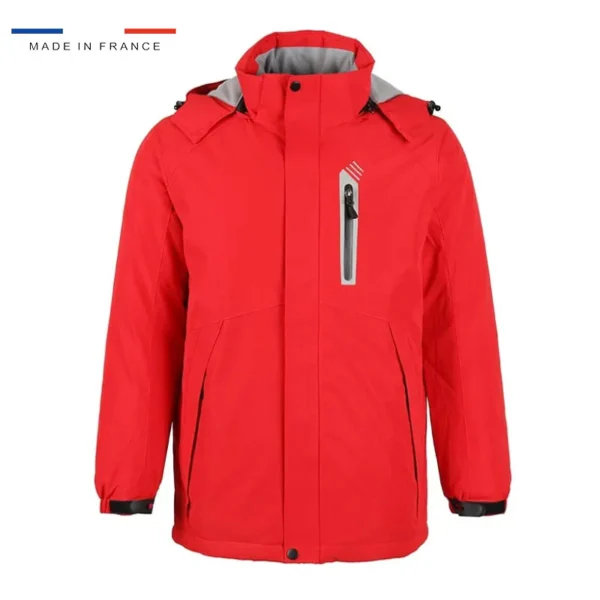 Veste chauffante parka rouge