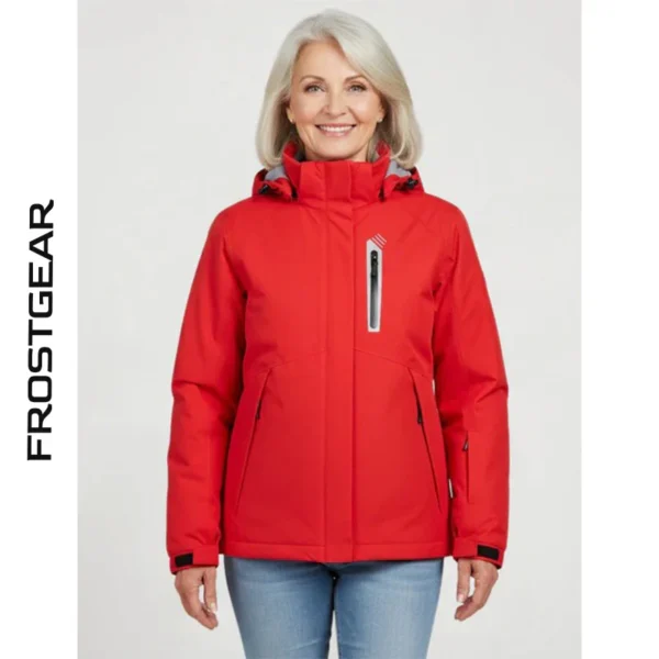 Veste chauffante parka rouge